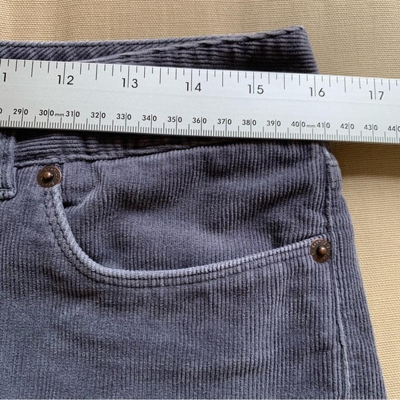 LL Bean Womens Casco Corduroy Pants Gray 10P Petite Mid Rise Straight Leg 500968 - Picture 13 of 16
